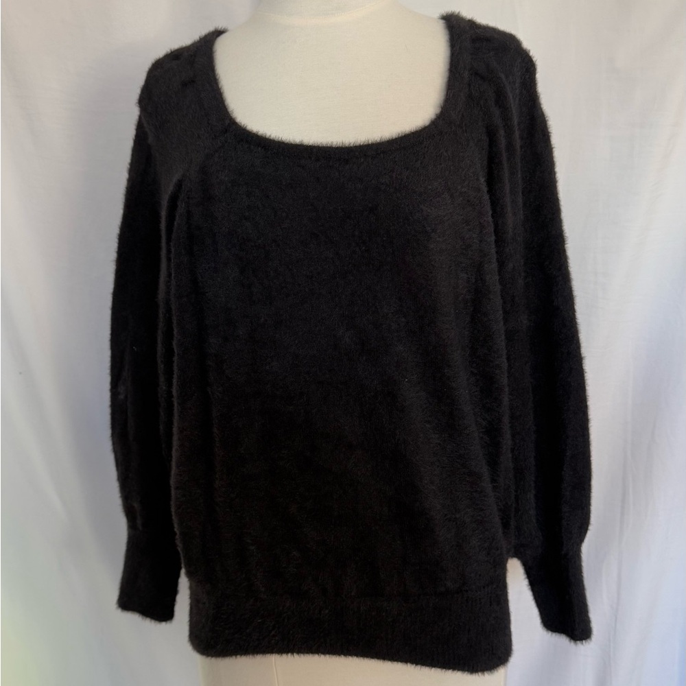 Francesca’s Black Fuzzy Sweater